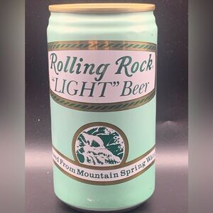 Vintage Beer Can Rolling Rock Light Tab Empty Mountain Spring Water